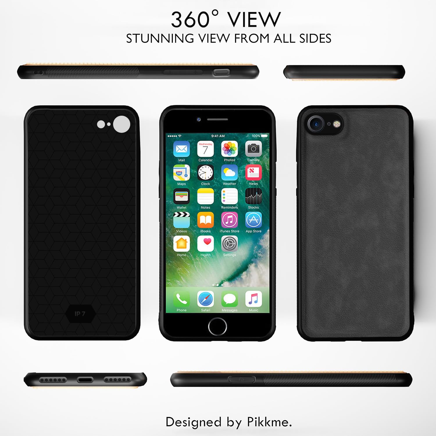 Grey Leather back cover for iPhone 7/8 – Pikkme – photo 2