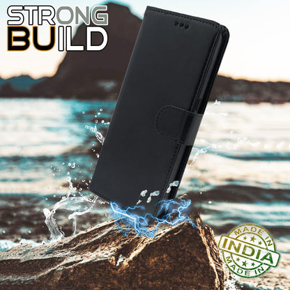 Realme 3 Pro Wallet flip case in black by Pikkme – photo 2