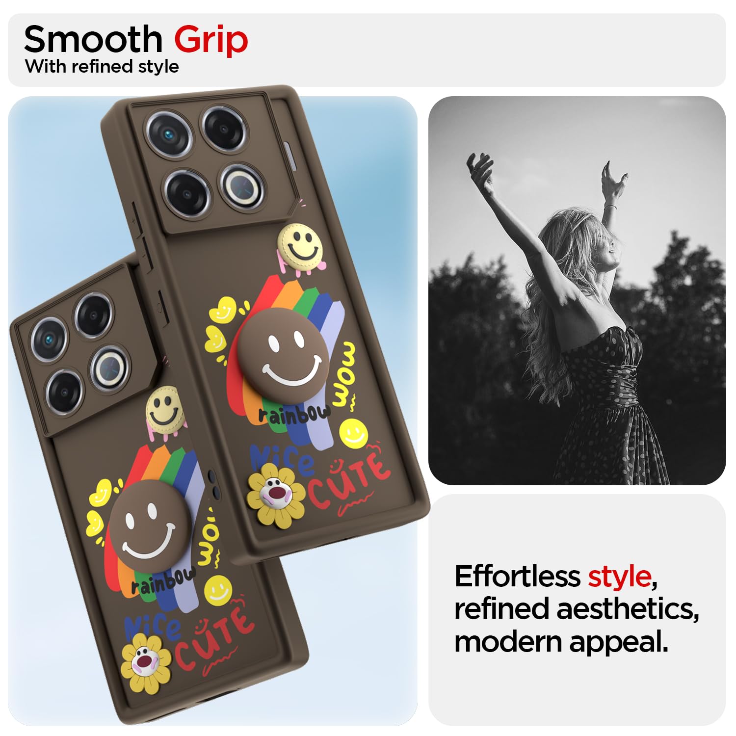 Pikkme brown Soft Silicone phone cover for Infinix GT 20 Pro 5G – photo 2