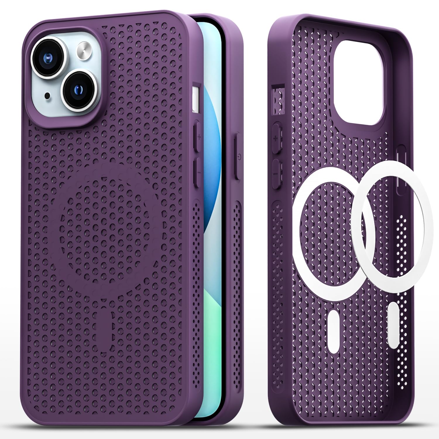 Pikkme purple MagSafe mobile cover for iPhone 13/14