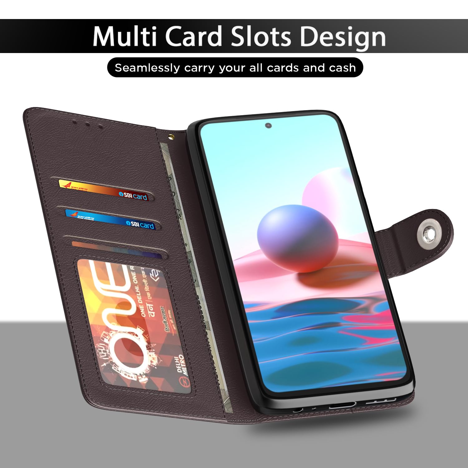 Pikkme coffee flip case for Redmi Note 10/Note 10s/Note 11 SE – photo 5