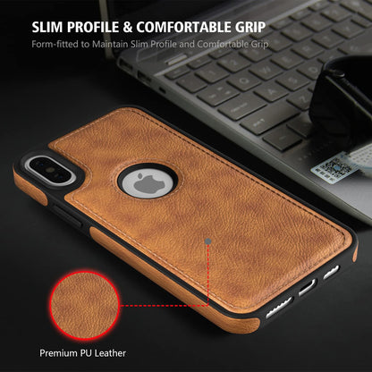 Pikkme  iPhone Xs Max Flexible Pu Leather Back Case | Brown