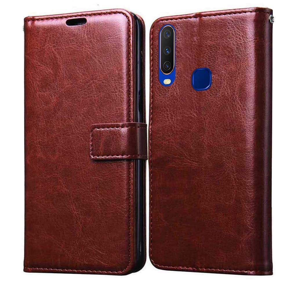 Vivo Y11 (2019) wallet flip cover in brown by Pikkme – photo 2