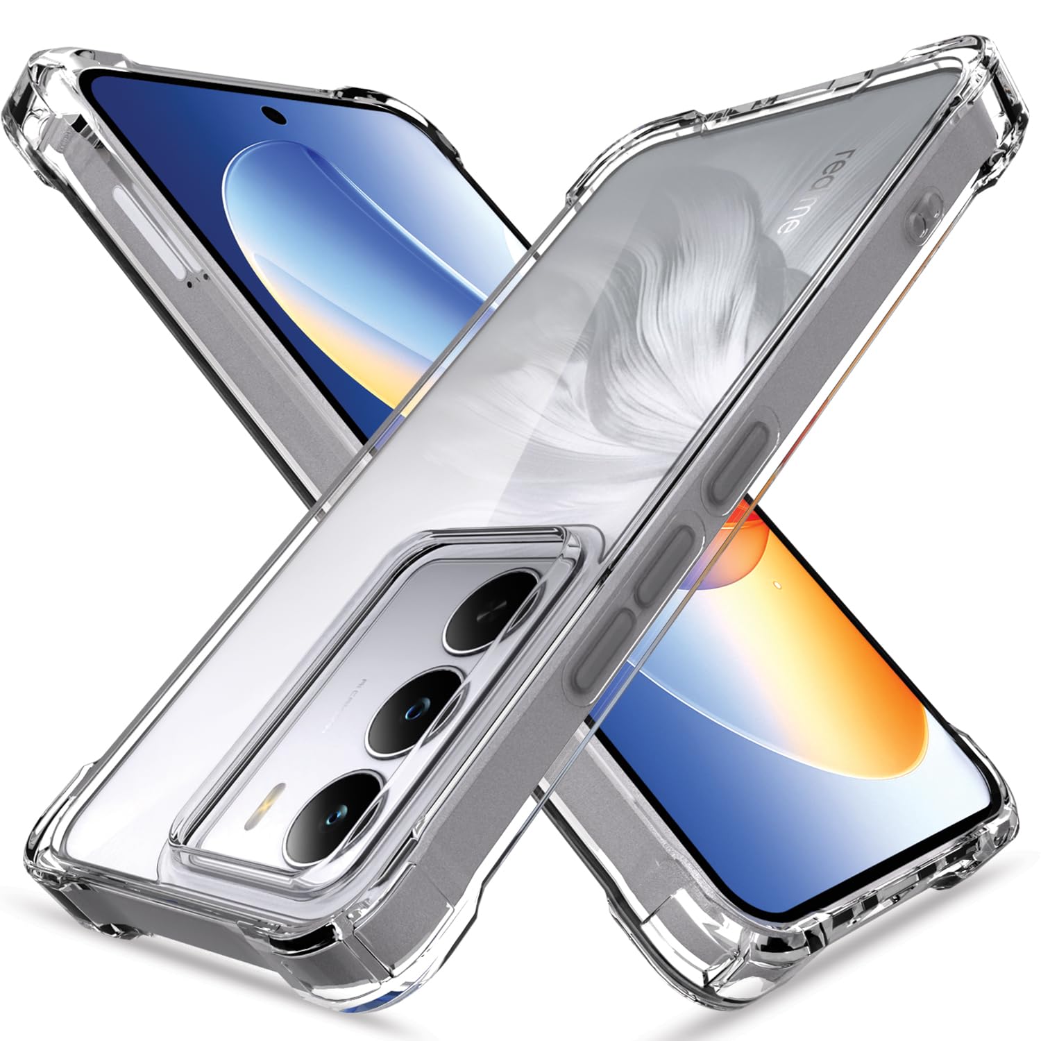Pikkme Realme C71  PC + TPU Crystal Clear Back Cover (Transparent)