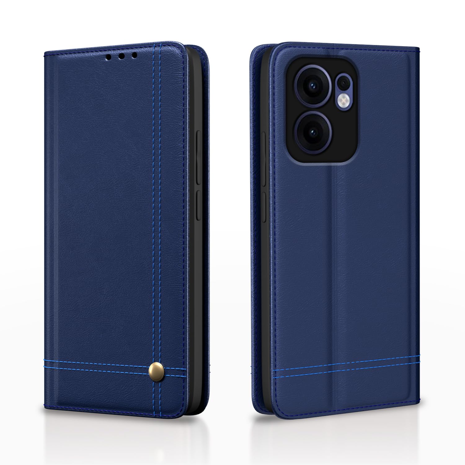 Oppo Reno 13F 5G Magnetic flip case in blue by Pikkme