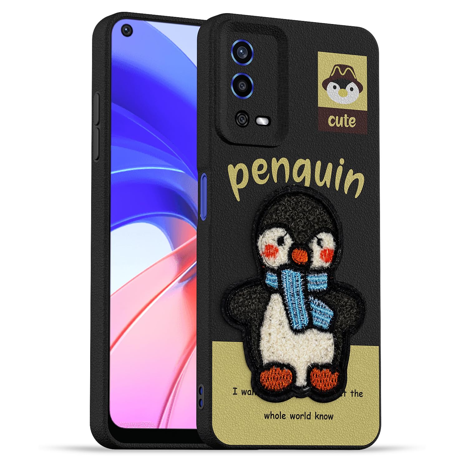 Pikkme Oppo A55 black mobile back cover