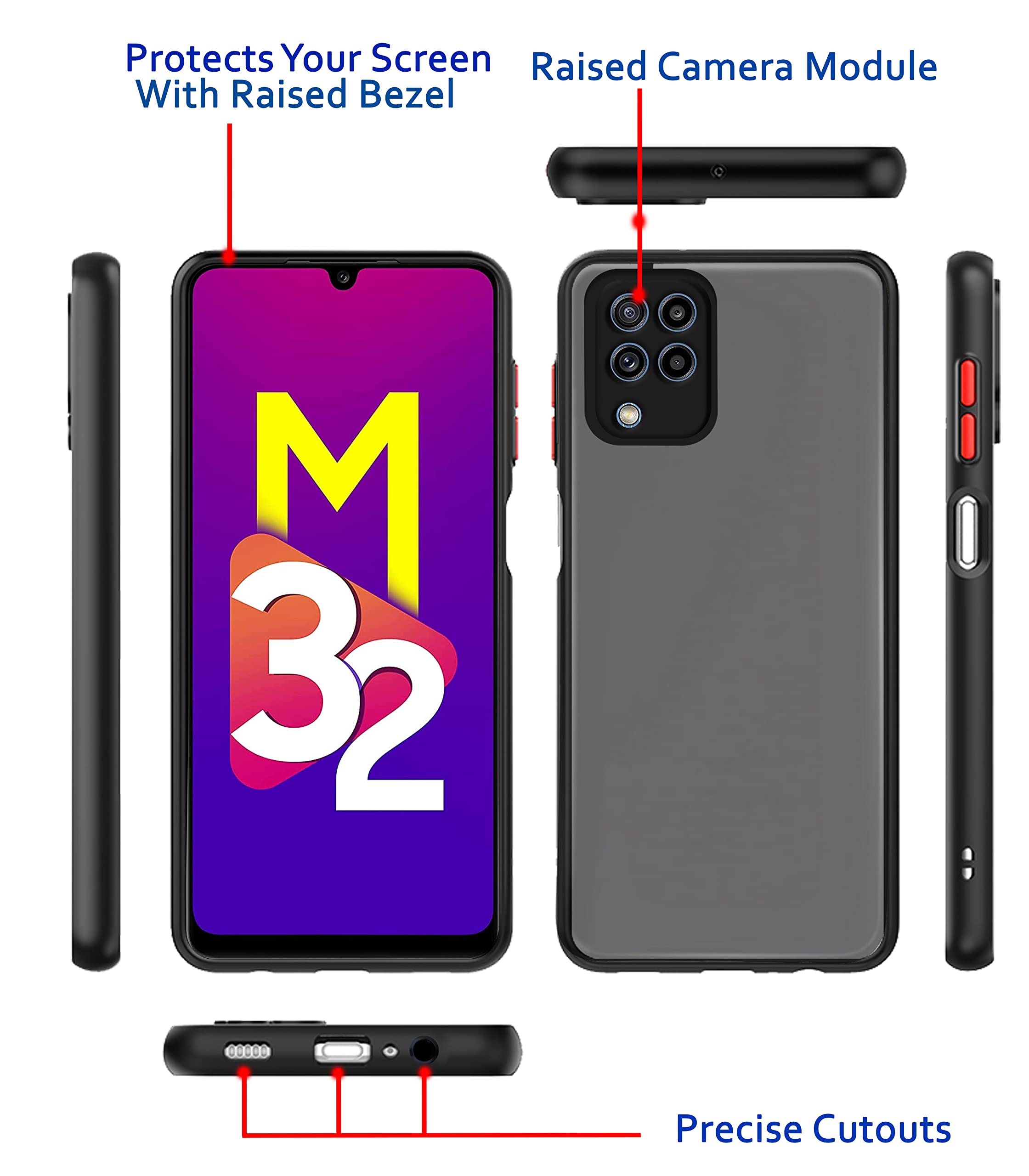 Pikkme Samsung M32/F22 4G black mobile cover – photo 3