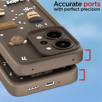 Realme P4 Power 5G/3D Silicone phone cover in brown by Pikkme – photo 4
