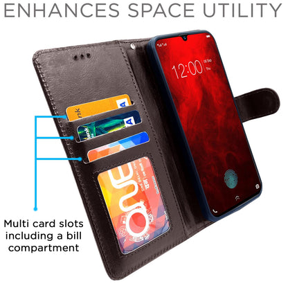 Pikkme Vivo V11 Pro Vintage Flip Cover| Coffee