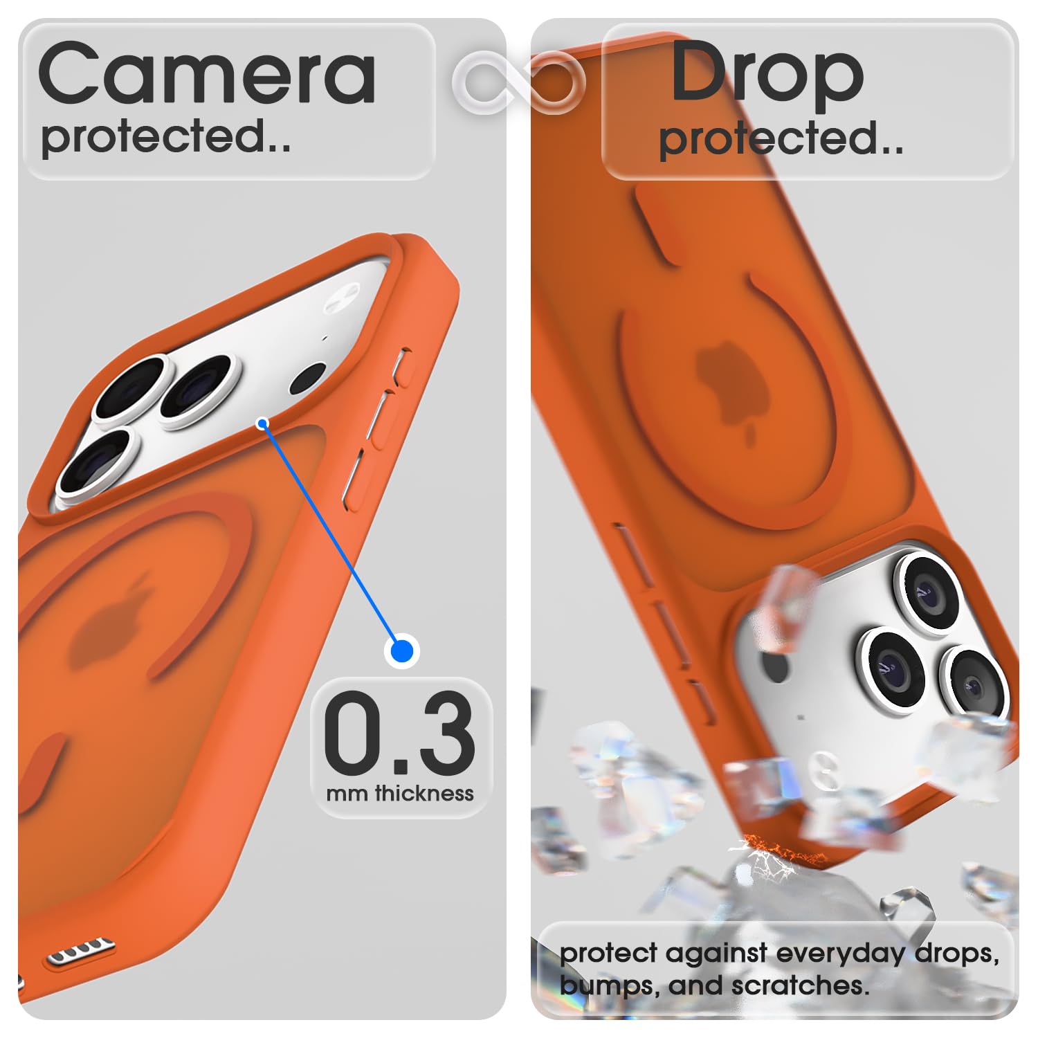 iPhone 17 Pro Max mobile back cover in orange smoke mag-safe by Pikkme – photo 6