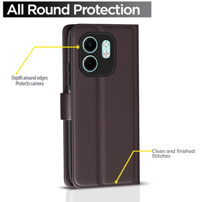 Infinix Smart 9 Wallet wallet flip cover in coffee by Pikkme – photo 4