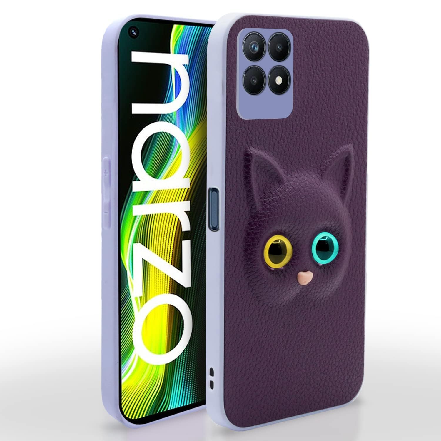 Purple Realme Narzo 50 4G / Realme 8i 4G Kitty Back Cover – Stylish and Protective Back Cover