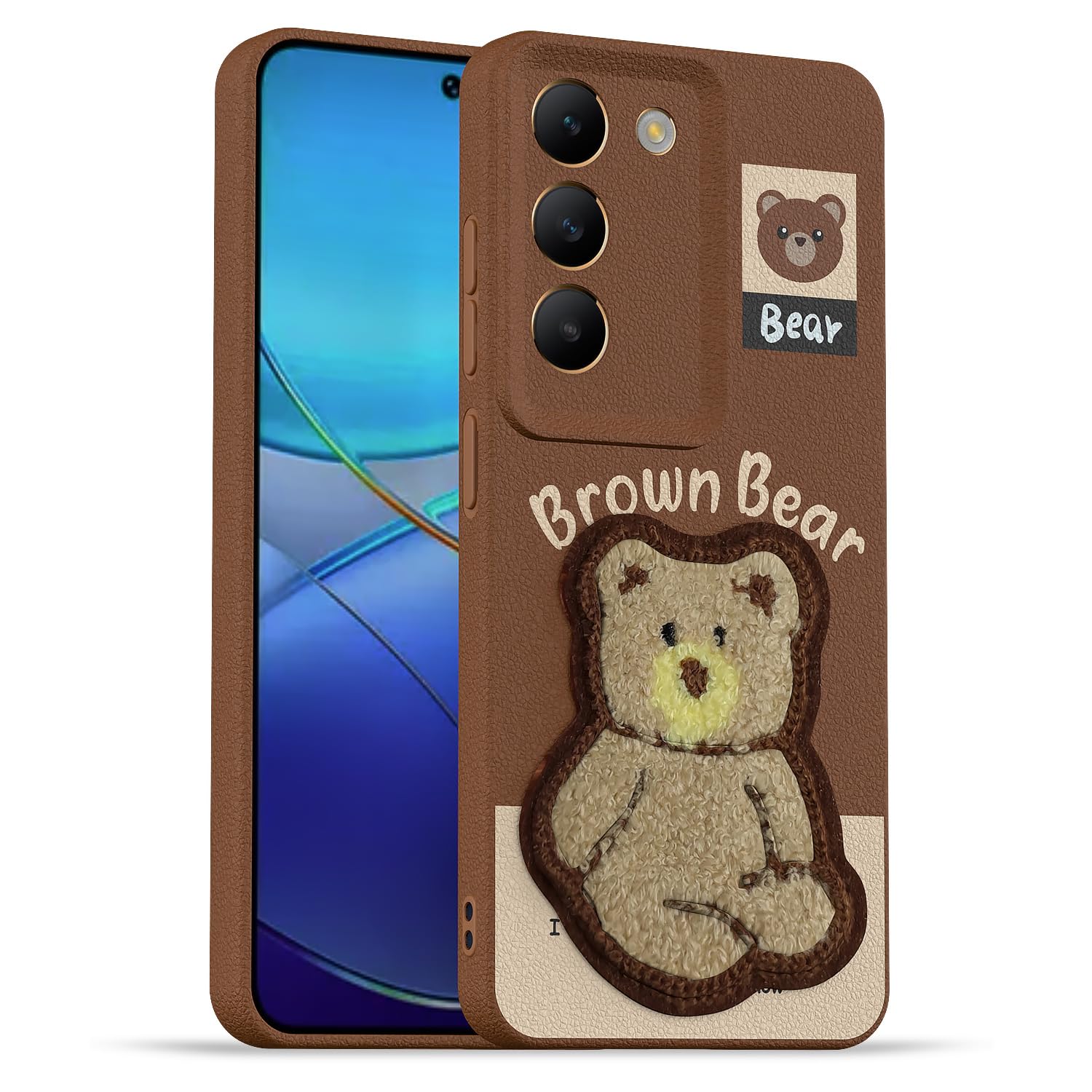 Brown back cover for Vivo Y100 5G – Pikkme