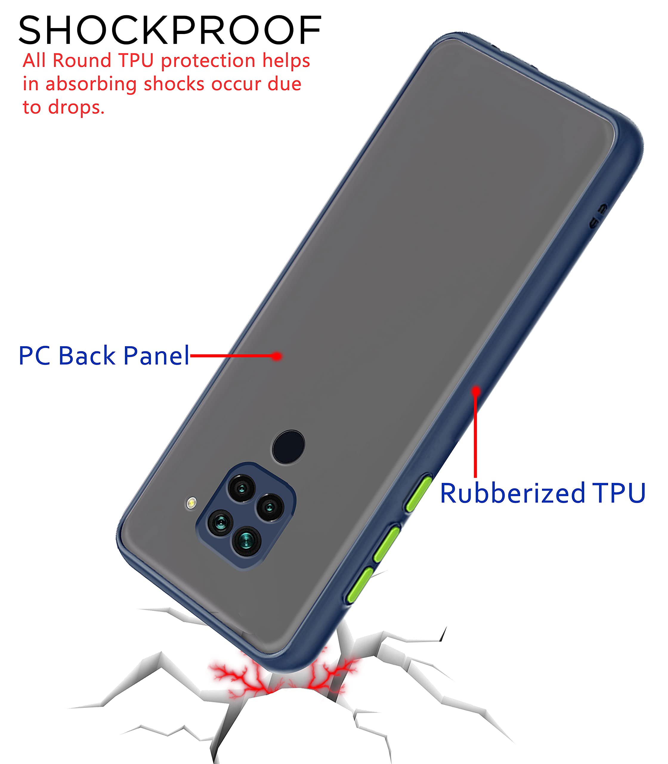 Pikkme blue Matte mobile back cover for Redmi Note 9 – photo 4