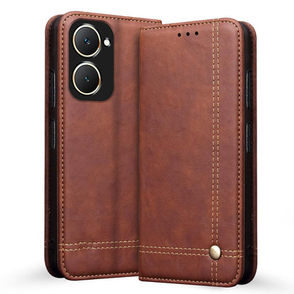 Pikkme Vivo Y03 4G Magnet Flip Cover (Brown)