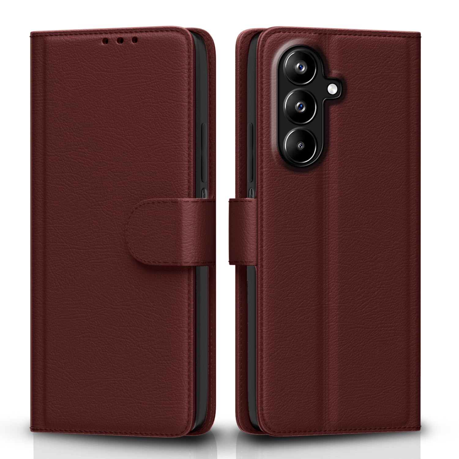 Pikkme brown wallet flip cover for Samsung A27/M47 5G