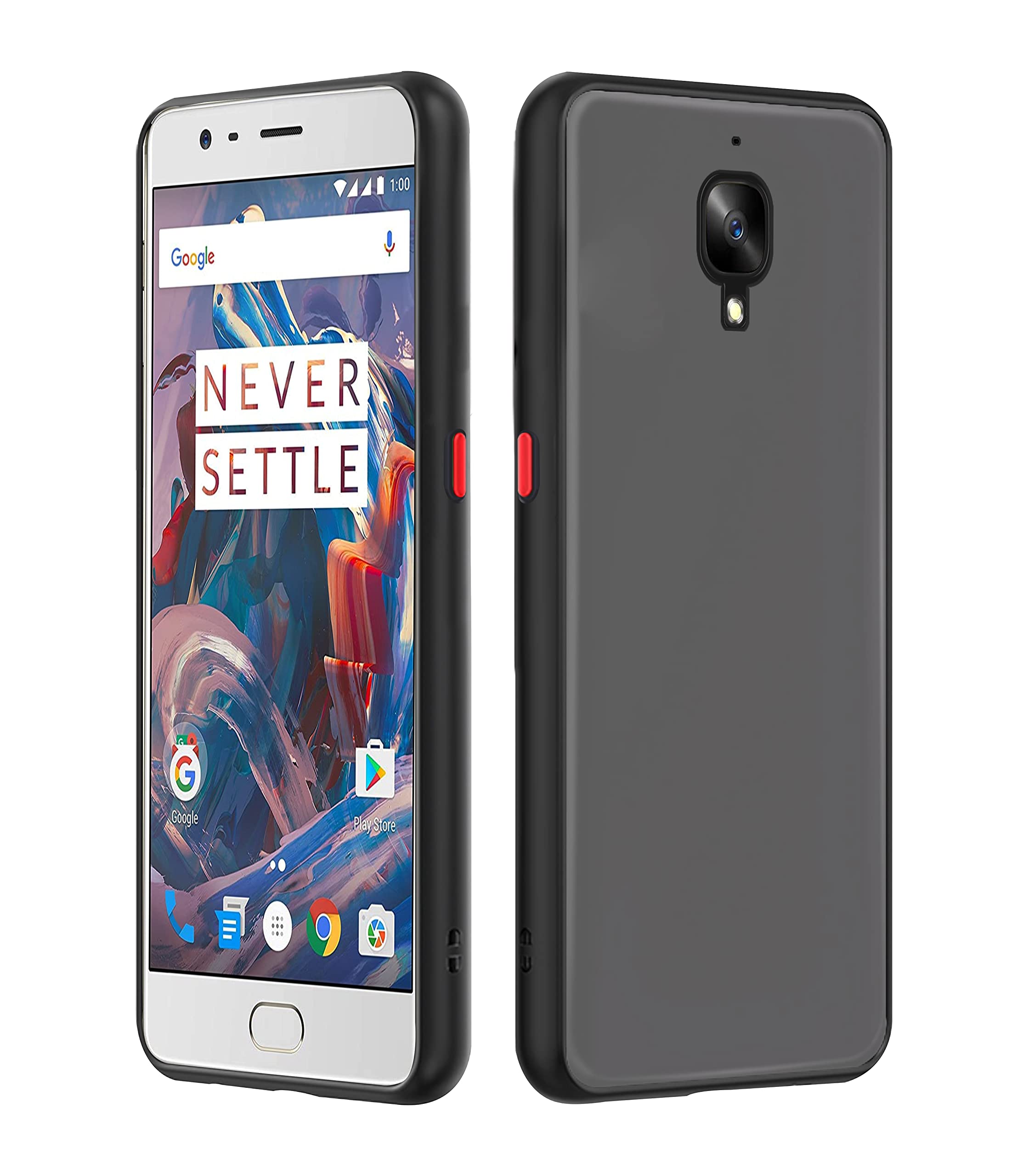 Black Matte back cover for OnePlus 3/3T – Pikkme