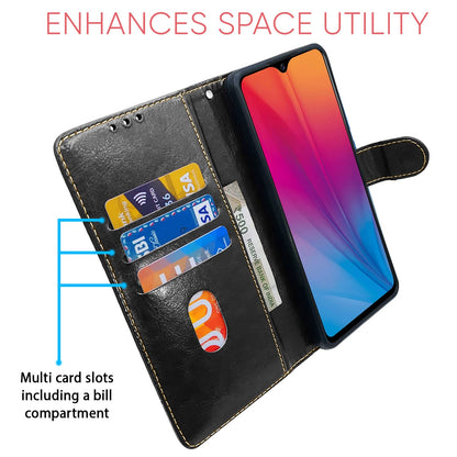 Vivo Y91i mobile flip cover in black & brown by Pikkme – photo 3