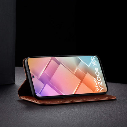 Pikkme Vivo T3/Y200e 5G Magnetic brown wallet flip cover – photo 5