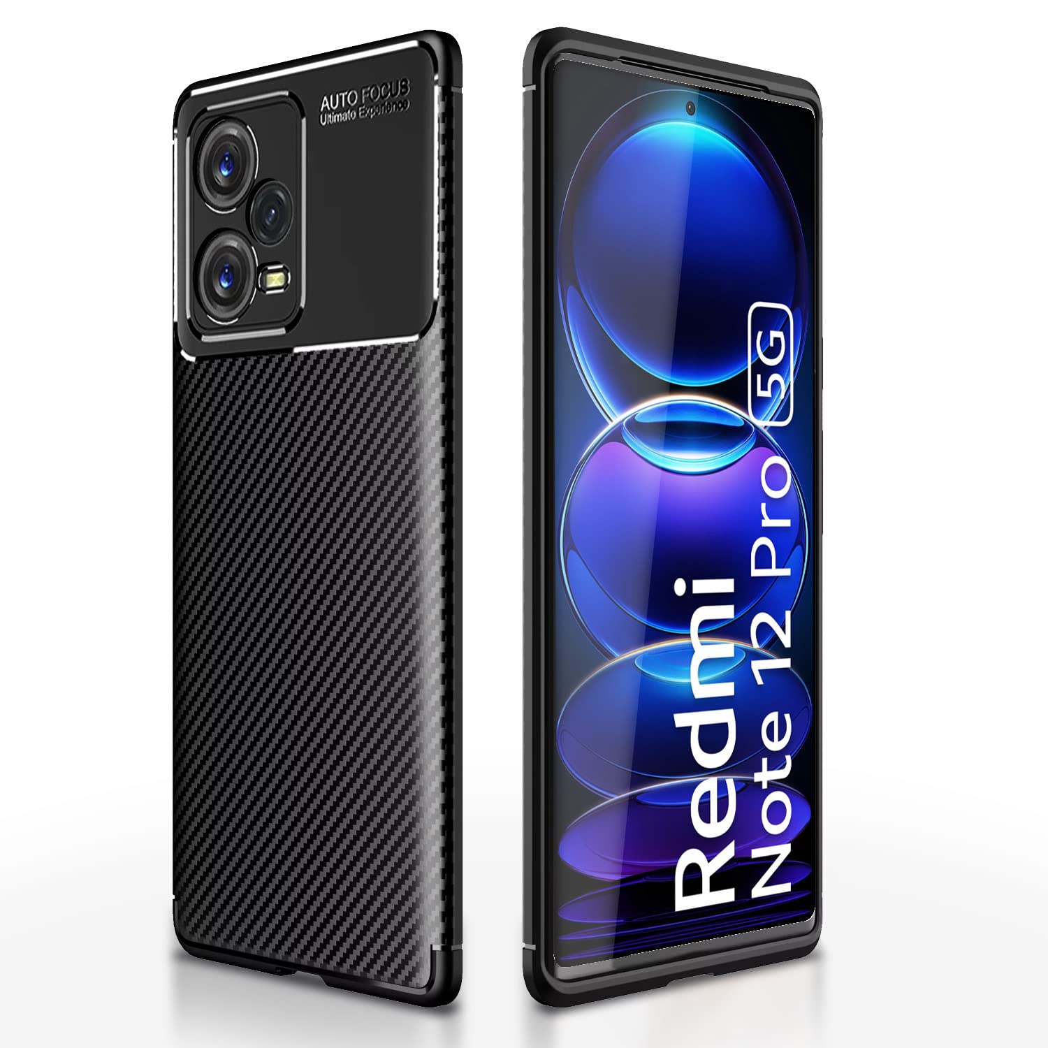 Pikkme black mobile cover for Redmi Note 12 Pro 5G