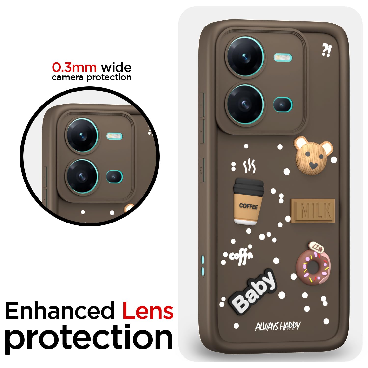 Pikkme Vivo V25 5G brown mobile cover – photo 5