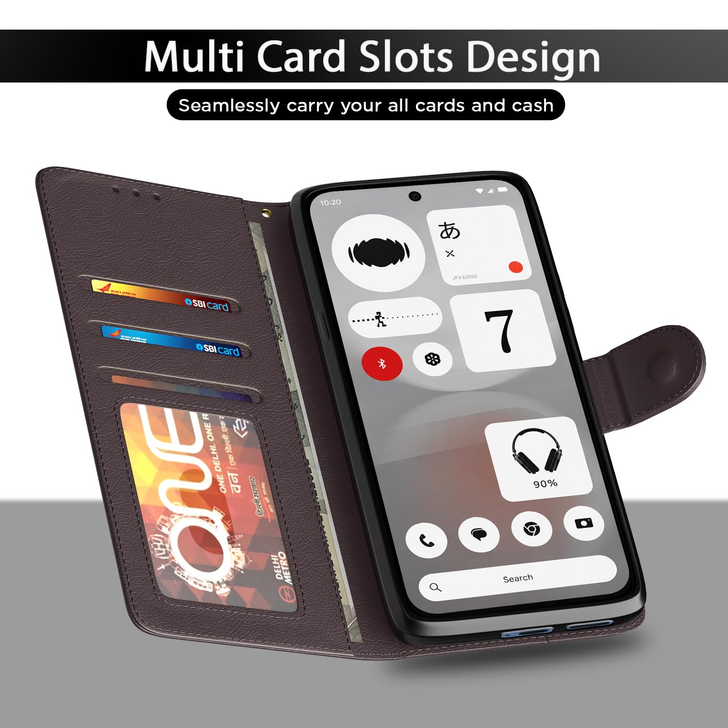 Pikkme coffee Wallet flip cover for Nothing Phone 4b 5G – photo 5
