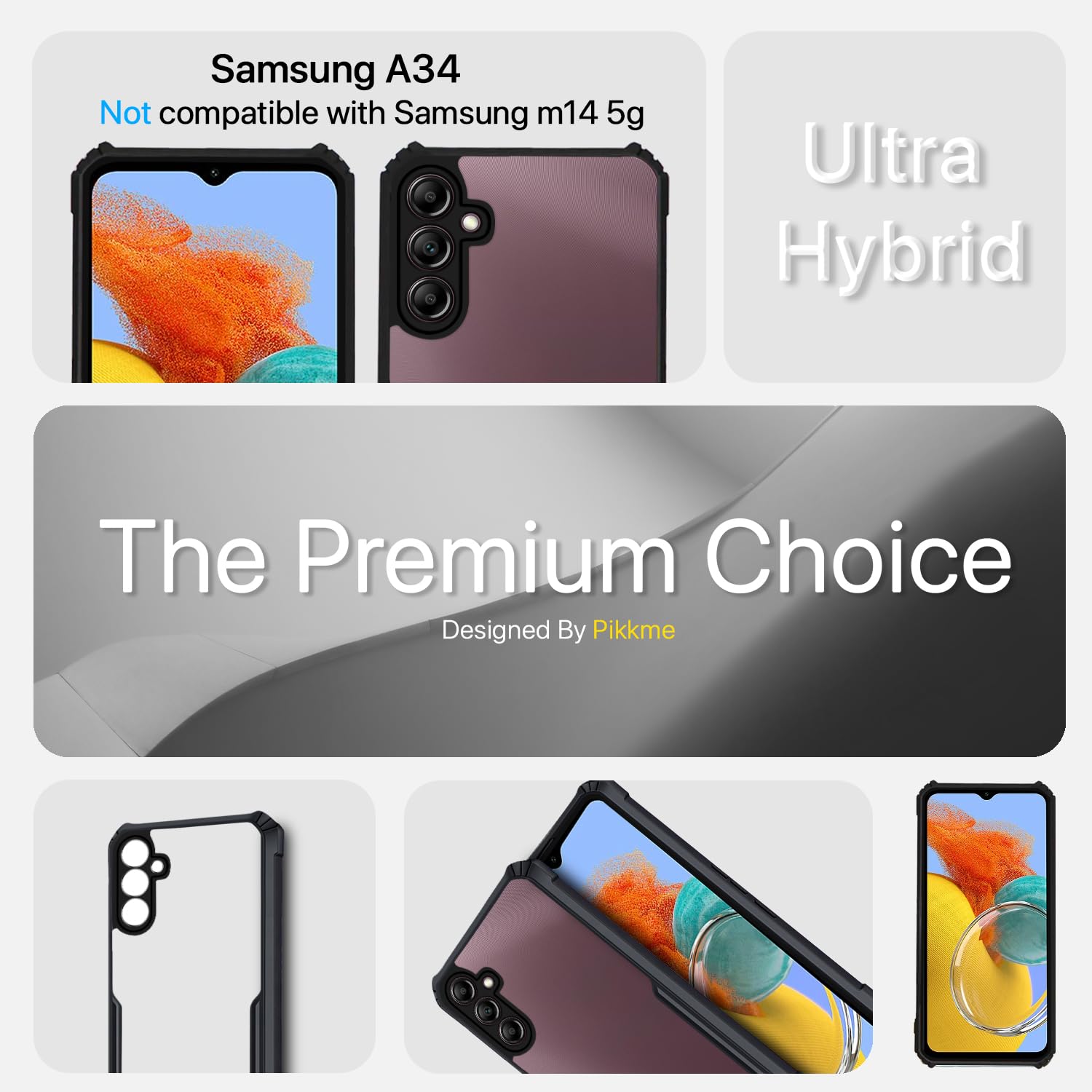 Samsung A34 5G mobile cover in black by Pikkme – photo 2