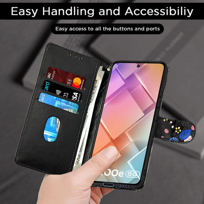Pikkme Vivo Y200e/Y200e 5G black flower flip cover – photo 7