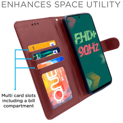 Brown flip cover for Infinix Hot 11s – Pikkme – photo 3