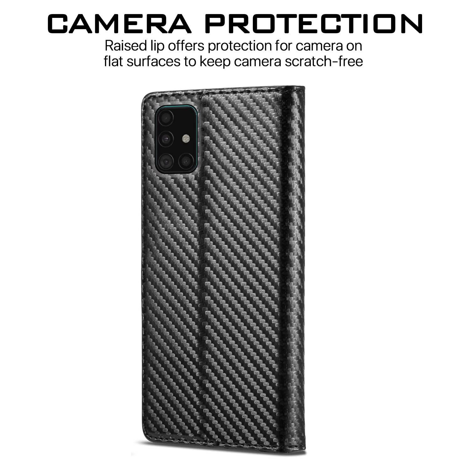 Black Wallet flip case for Samsung A51 – Pikkme – photo 4