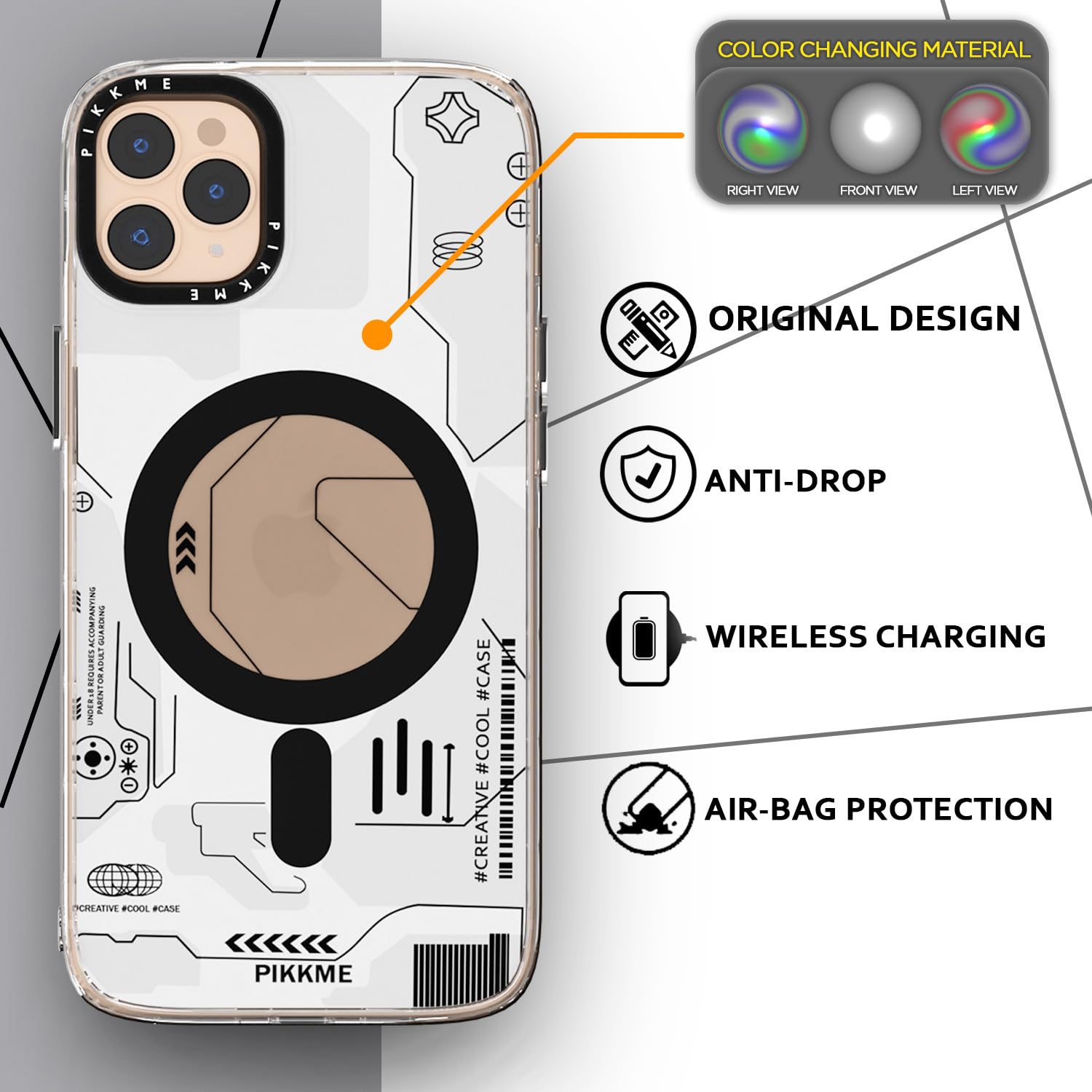 White MagSafe mobile cover for iPhone 11 Pro – Pikkme – photo 6
