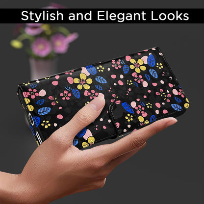 Black flower mobile flip cover for OnePlus 12 5G – Pikkme – photo 6