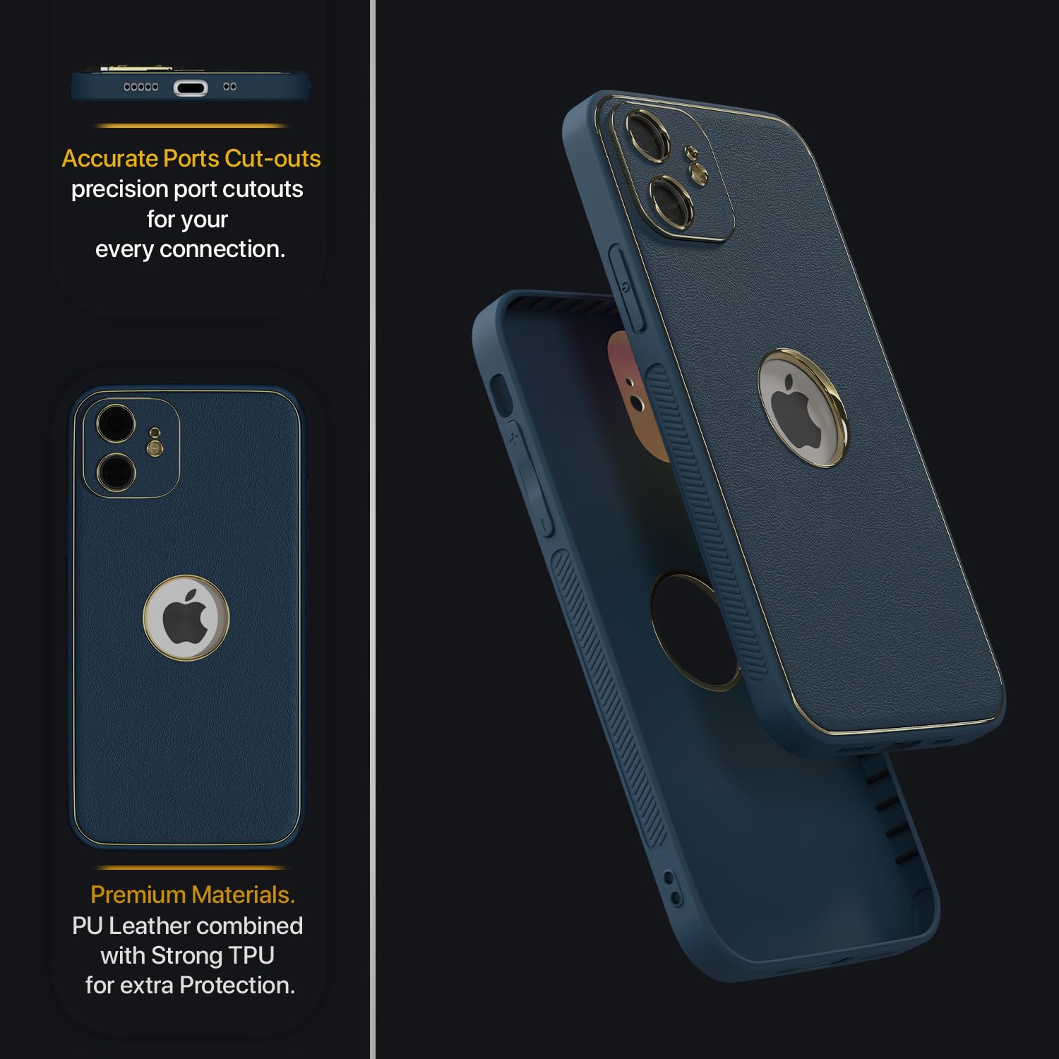 iPhone 12 Mini Chrome back cover in blue by Pikkme – photo 4