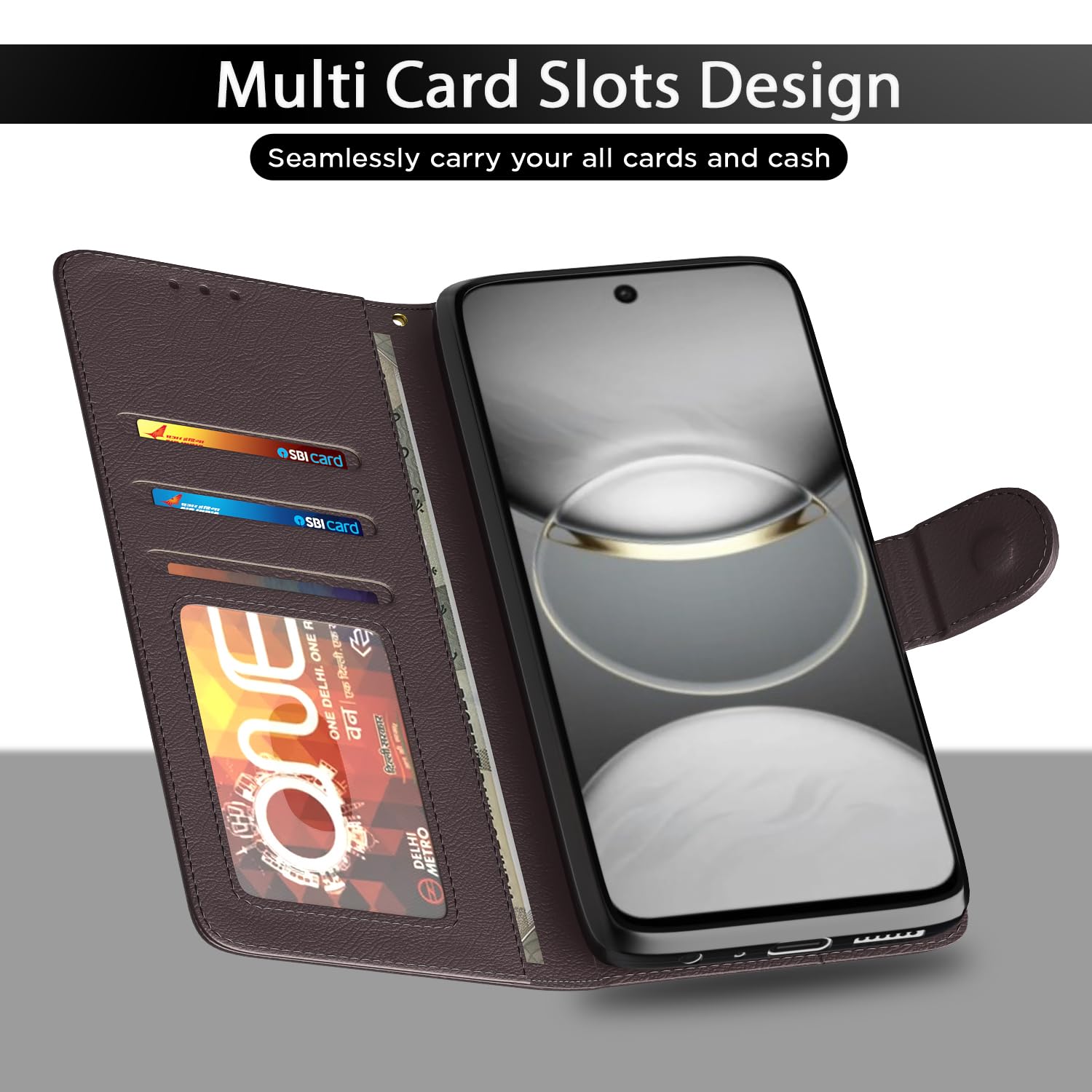 Tecno Spark 30C 5G flip cover in coffee by Pikkme – photo 5