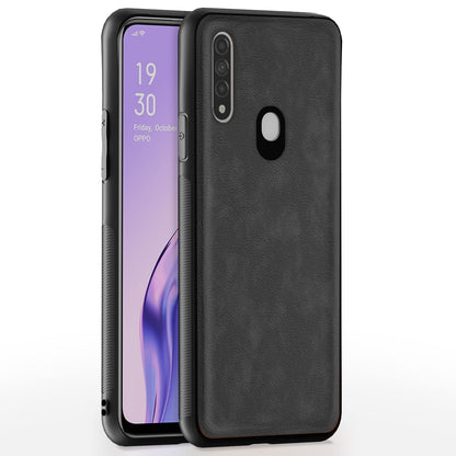 Pikkme grey Leather mobile back cover for Oppo A31