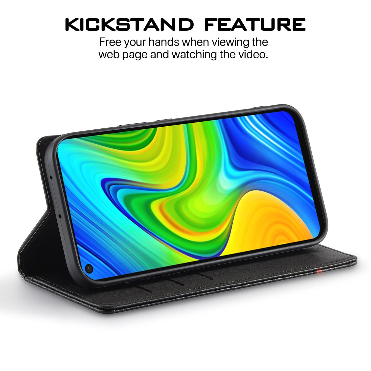 Black Wallet flip case for Redmi Note 9 – Pikkme – photo 5