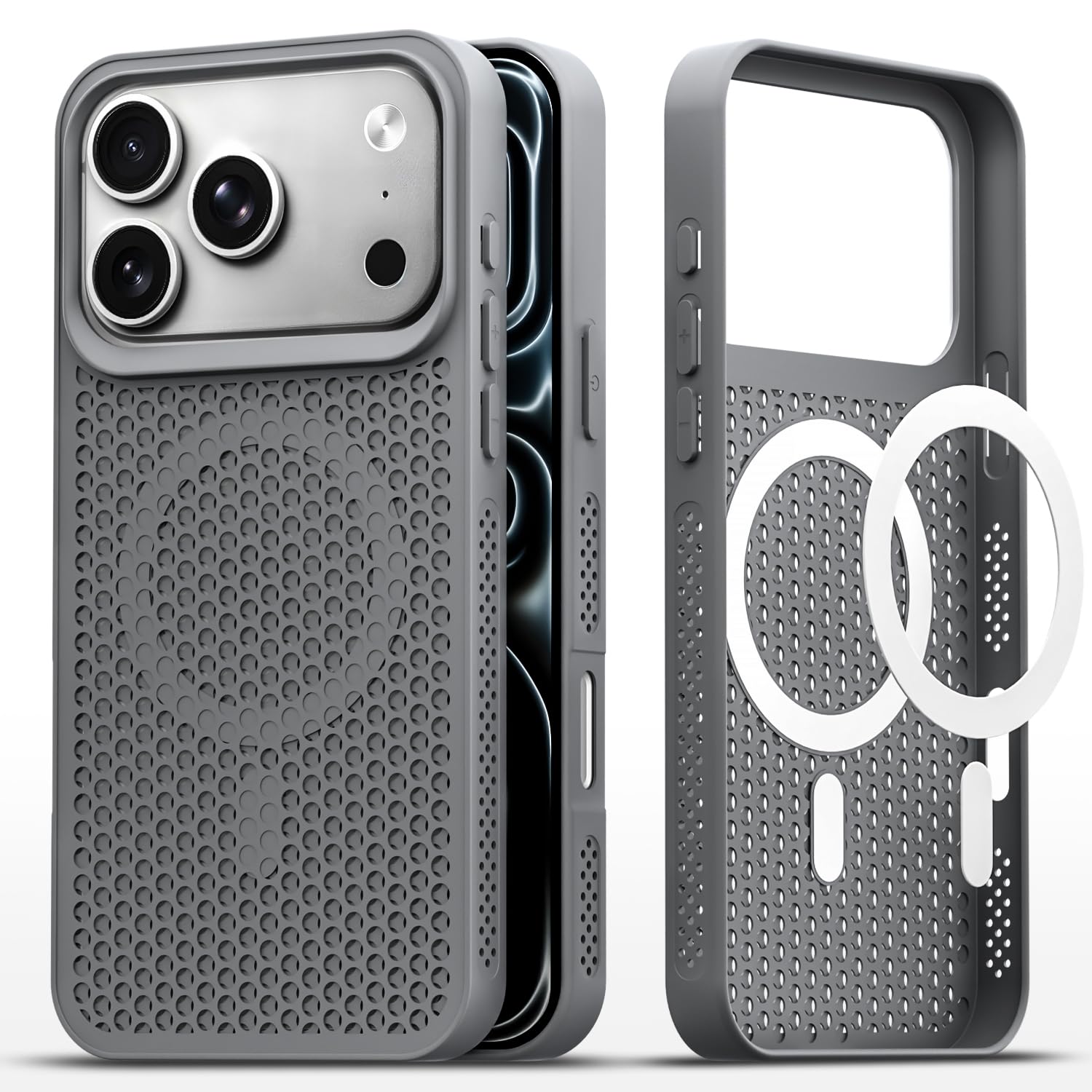 Pikkme iPhone 17 Pro Max MagSafe grey mobile back cover