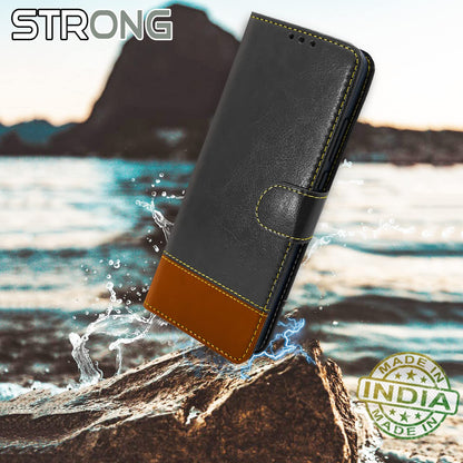 Pikkme Mi A1 black & brown wallet flip cover – photo 2