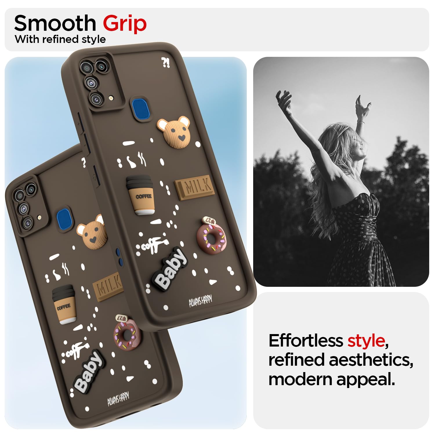 Pikkme Samsung M31/M31 Prime/F41 Silicone brown mobile cover – photo 2