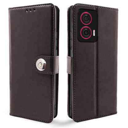 Pikkme coffee Button flip cover for Moto Edge 50 Fusion/G96 5G