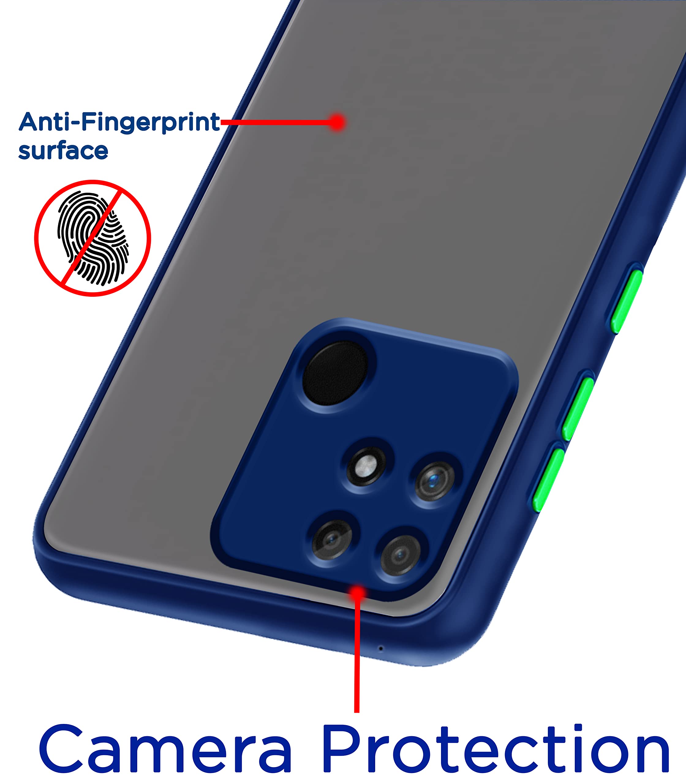 Realme Narzo 50A back cover in blue by Pikkme – photo 2