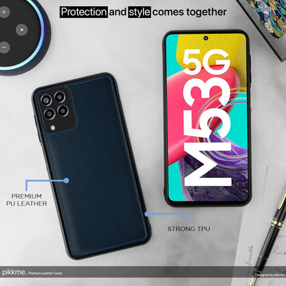 Pikkme Samsung M53 5G Leather blue back cover – photo 5
