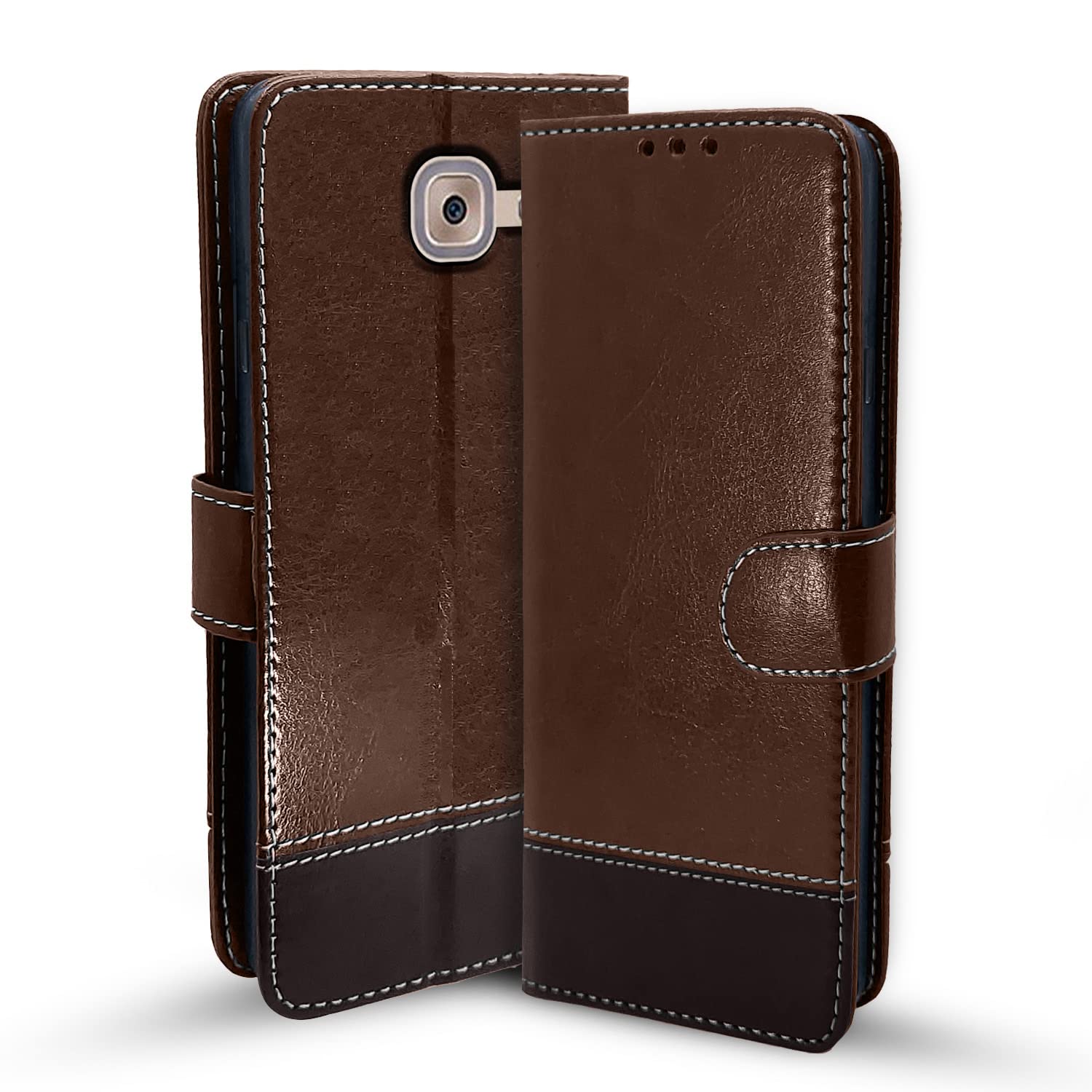 Brown & coffee wallet flip cover for Samsung J7 Max – Pikkme