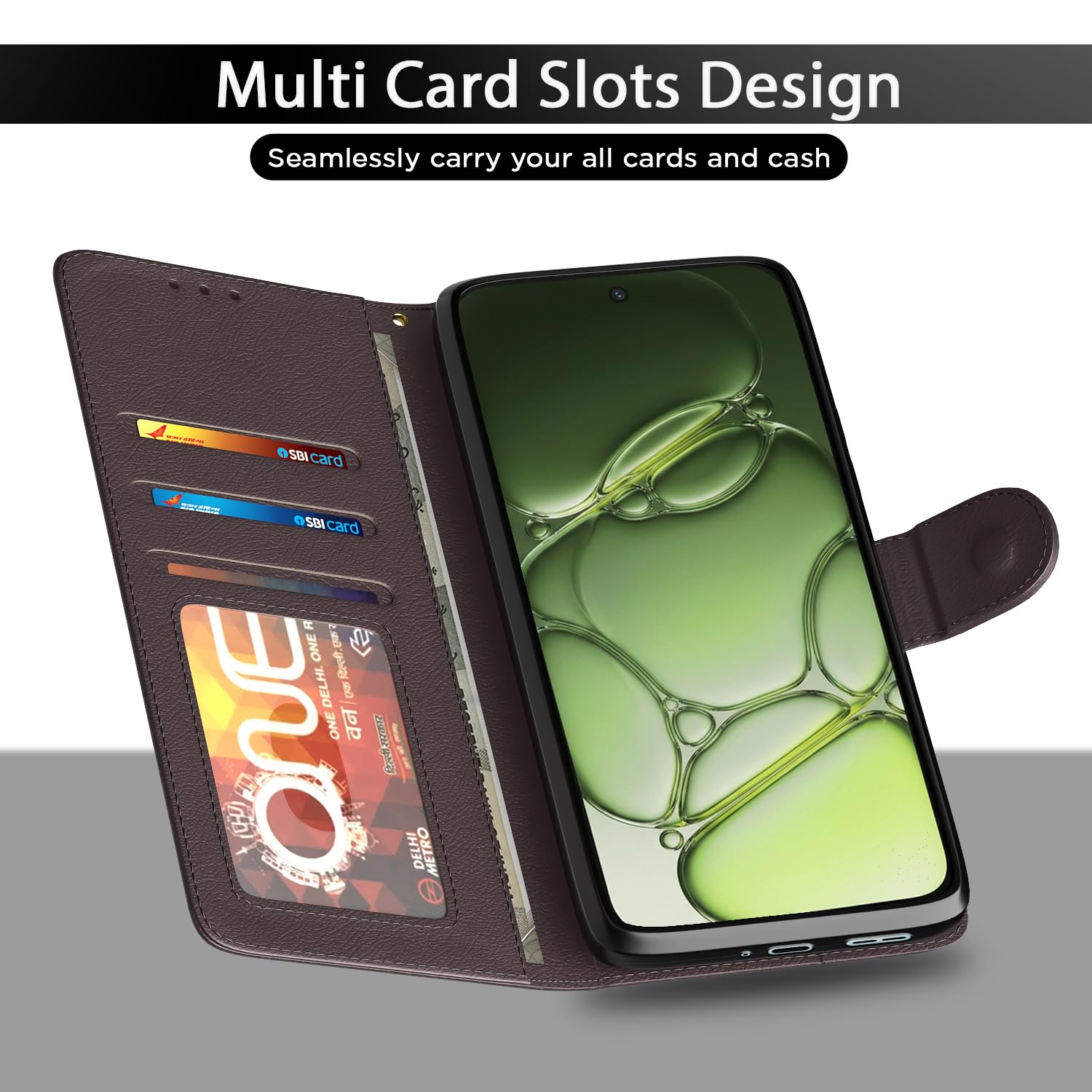 Pikkme OnePlus Nord 6 5G coffee mobile flip cover – photo 5