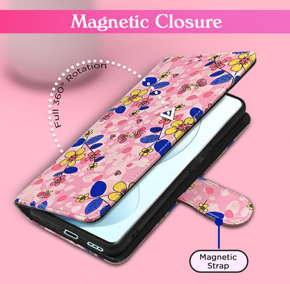 Pikkme Vivo V29/V29 Pro 5G pink flower mobile flip cover – photo 6
