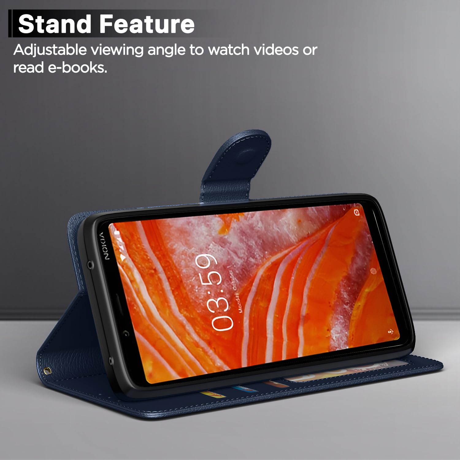 Pikkme blue flip cover for Nokia 3.1 Plus – photo 3