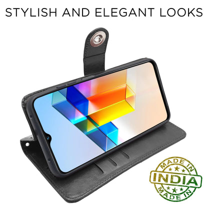 Pikkme Vivo T1/Y75/iQOO Z6 5G button black flip case – photo 5