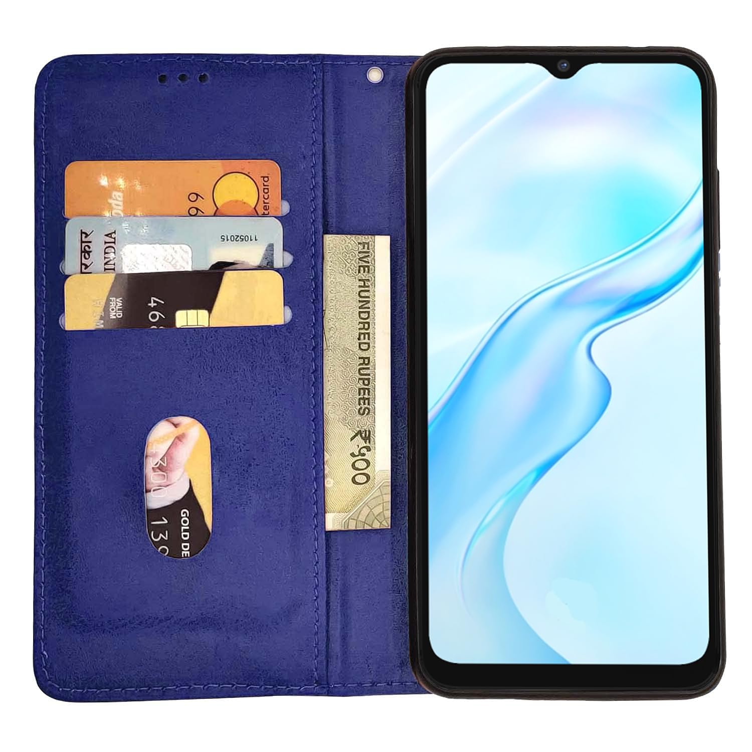 Blue flip cover for Vivo Y21 2021 – Pikkme – photo 2