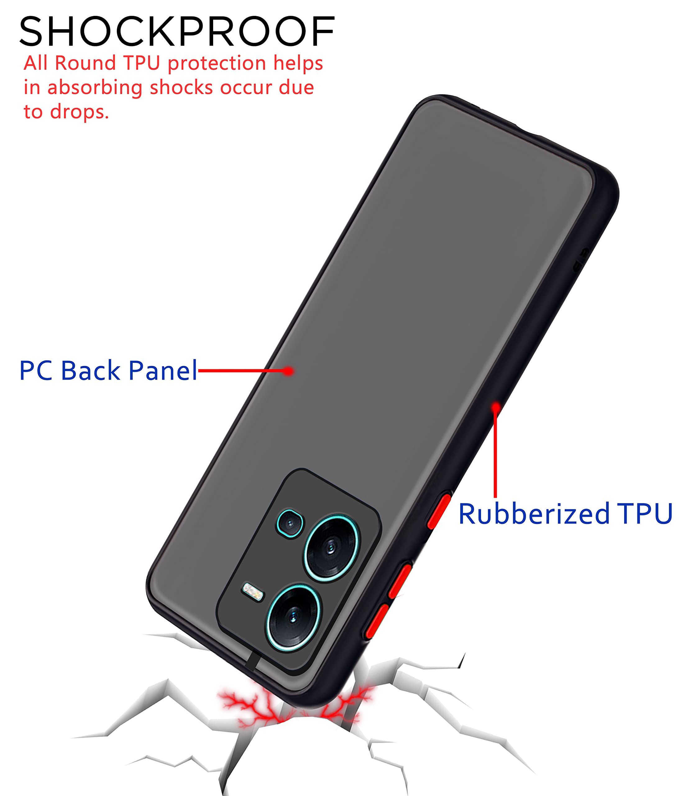 Pikkme Vivo V25 5G black mobile back cover – photo 4
