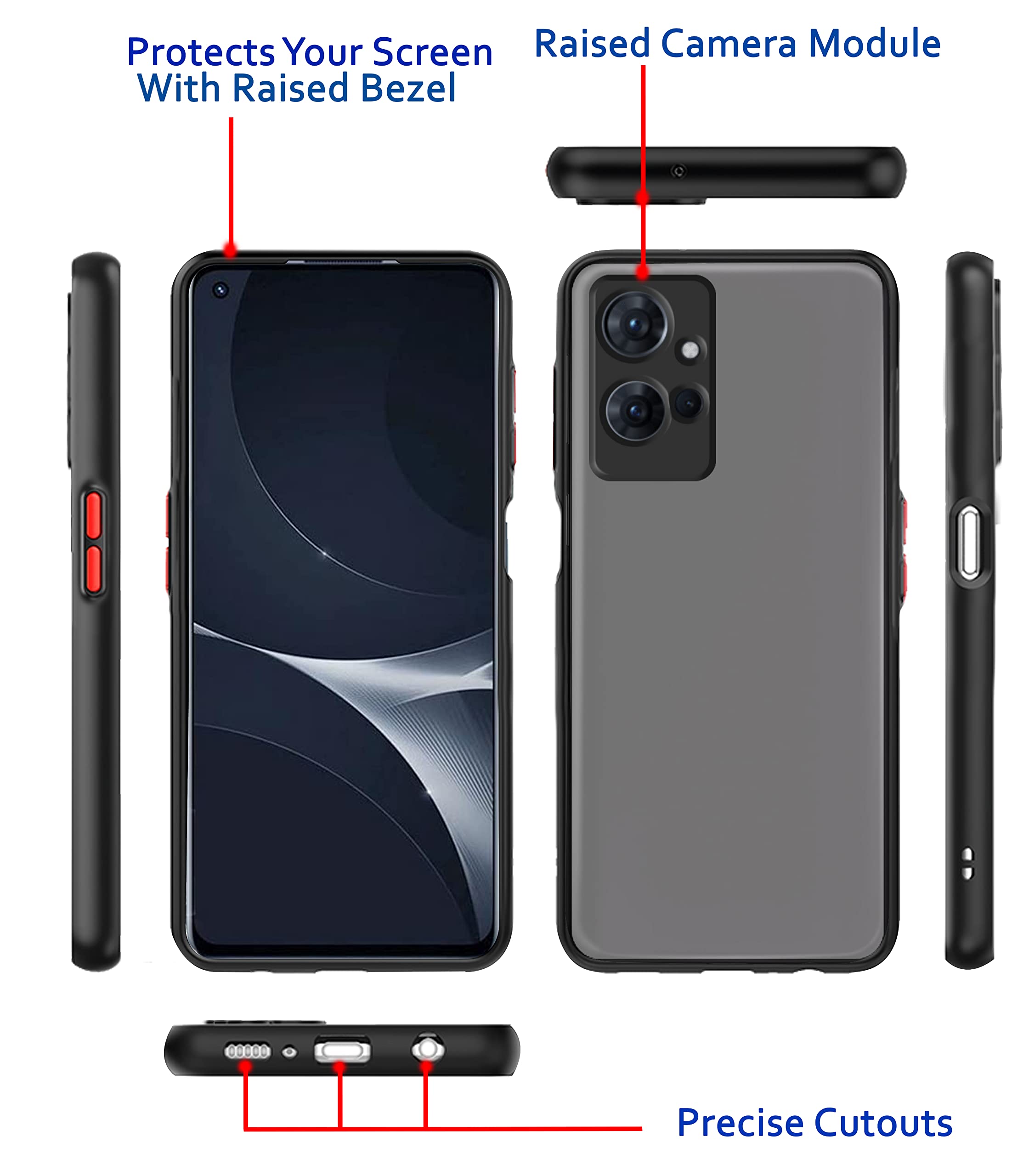 Pikkme black Hybrid back cover for Realme 9i – photo 3